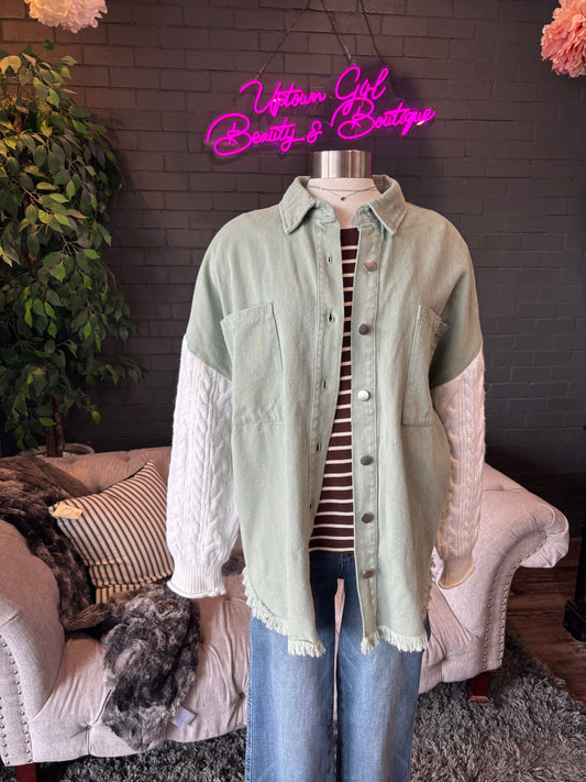 Thea Army Oversized Shacket