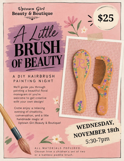 A Little Brush of Beauty - A DIY Hairbrush Painting Night