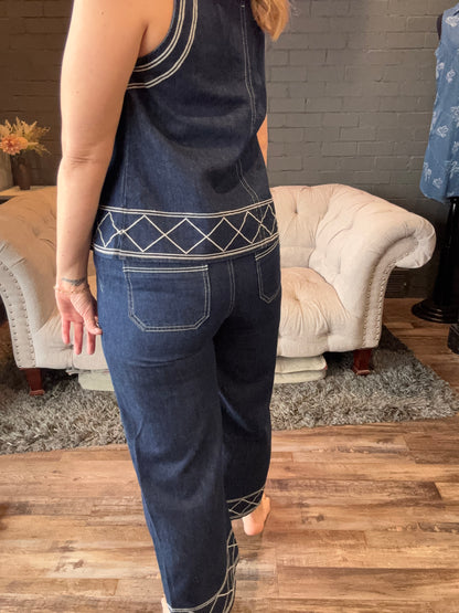 Wren Embroidered Wide-Leg Pants