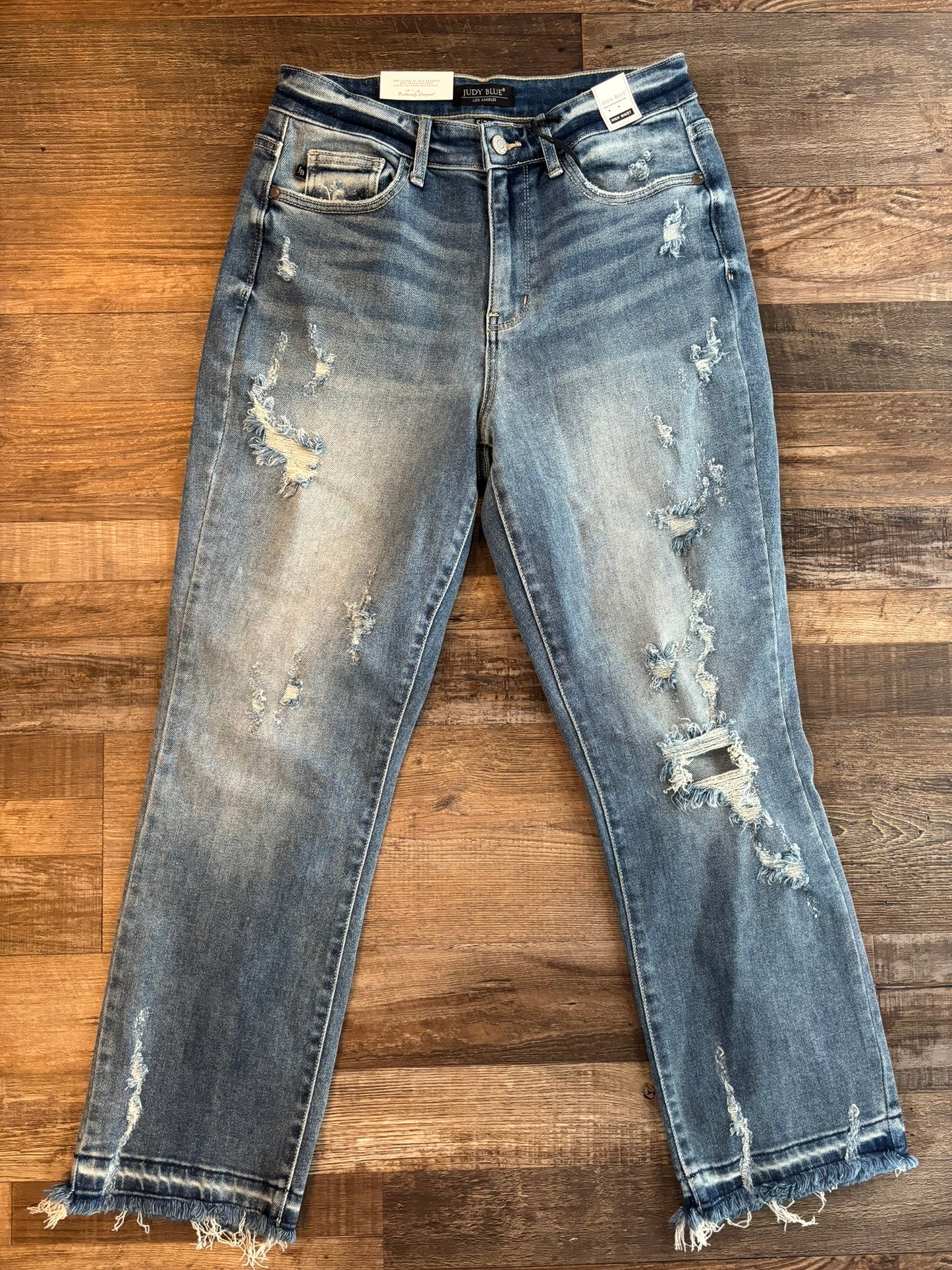 Maribel Distressed Straight Leg Jeans