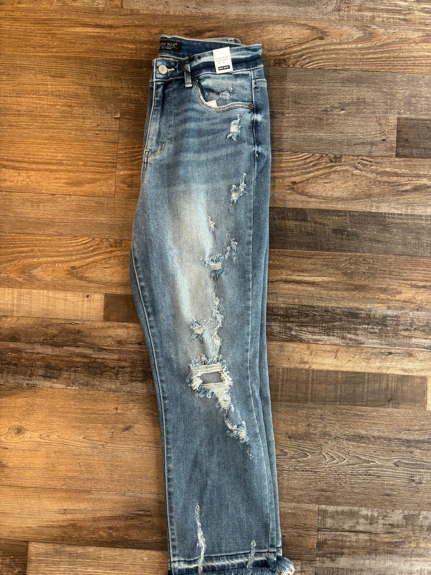 Maribel Distressed Straight Leg Jeans
