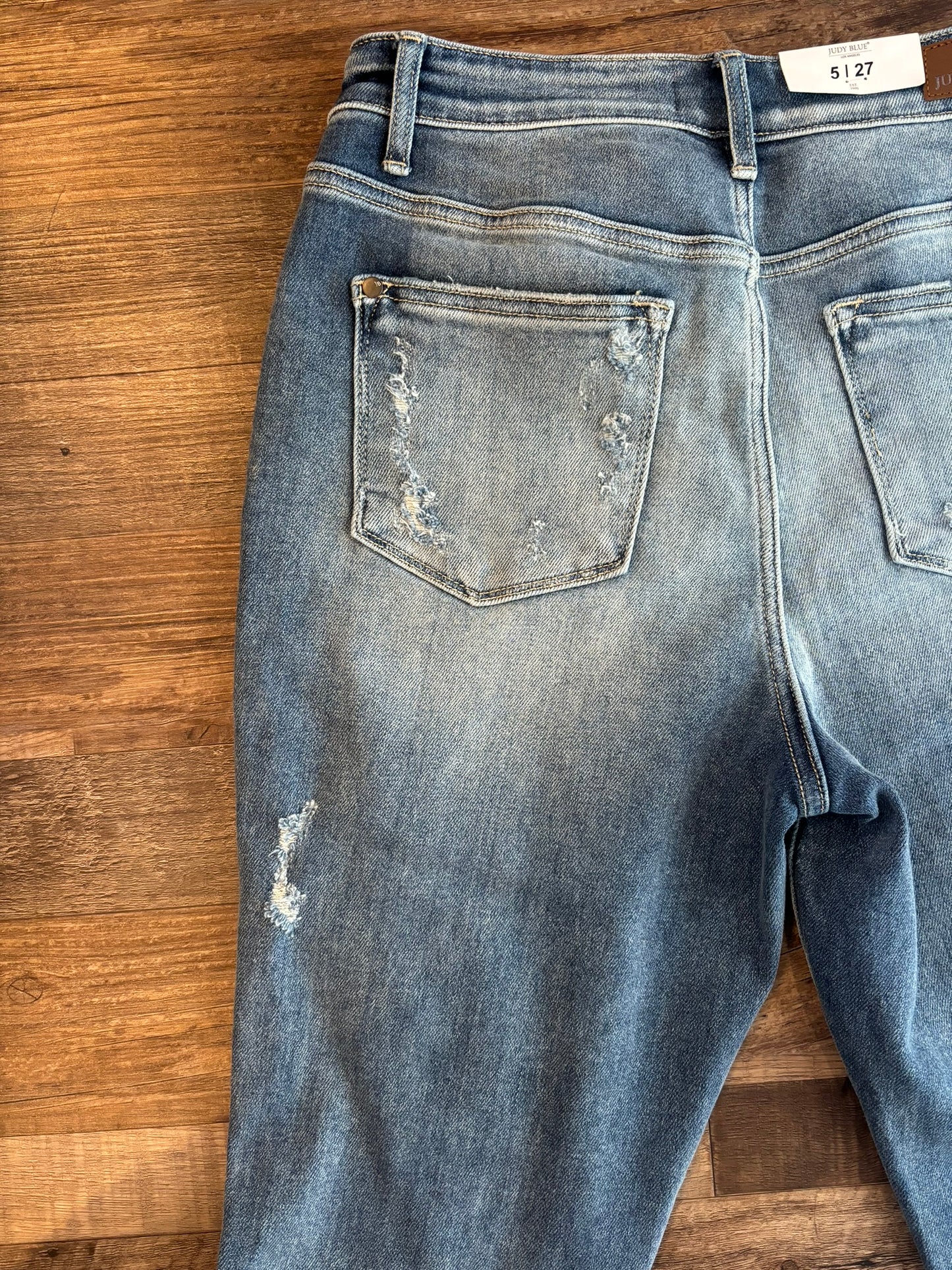Maribel Distressed Straight Leg Jeans