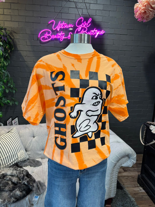 Ghosts Checkerboard Tie Dye Tee