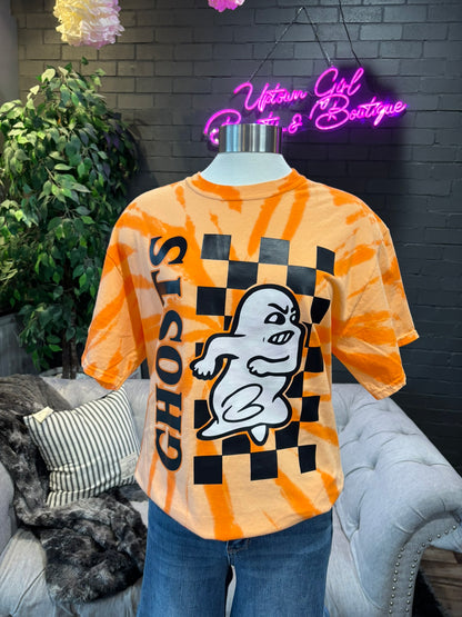 Ghosts Checkerboard Tie Dye Tee