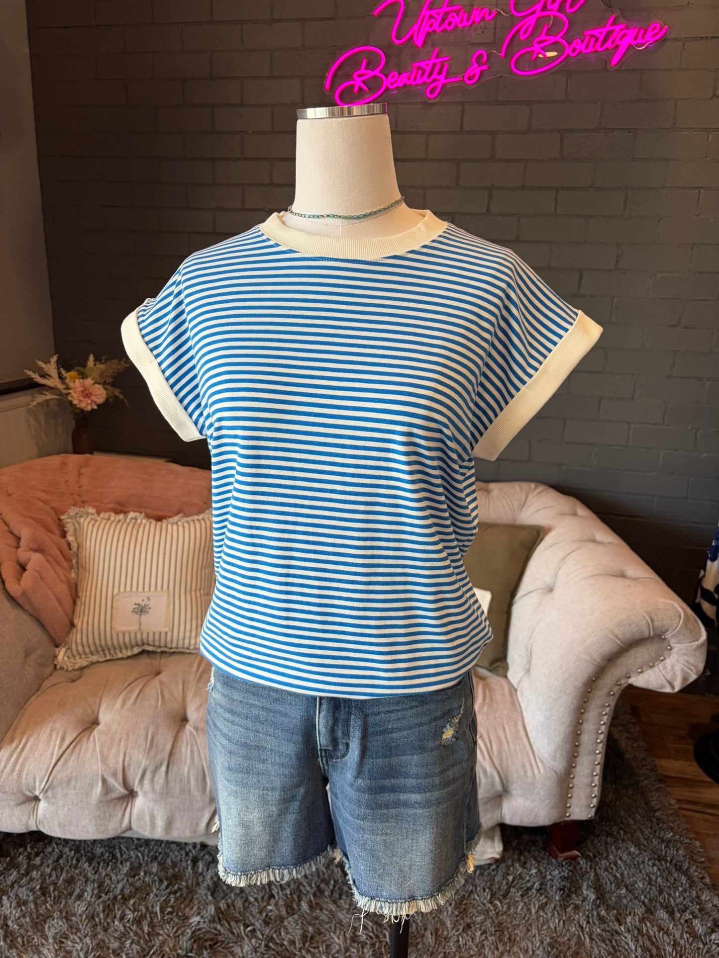 Celeste Striped Tee