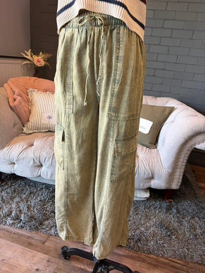 Clara Linen Cargo Pants