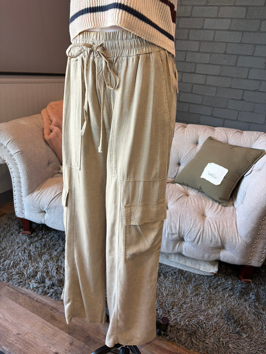 Ophelia Linen Cargo Pants