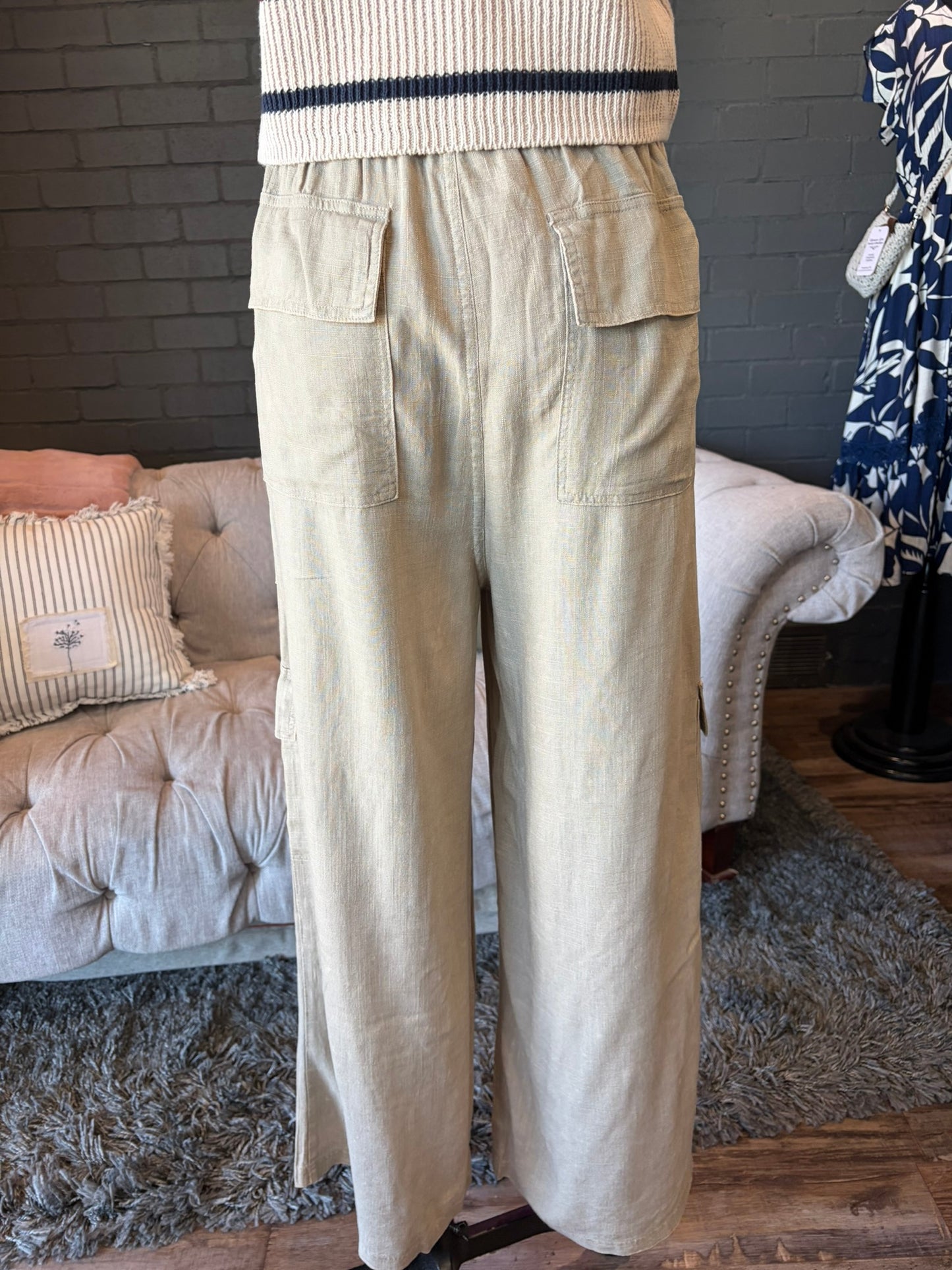 Ophelia Linen Cargo Pants