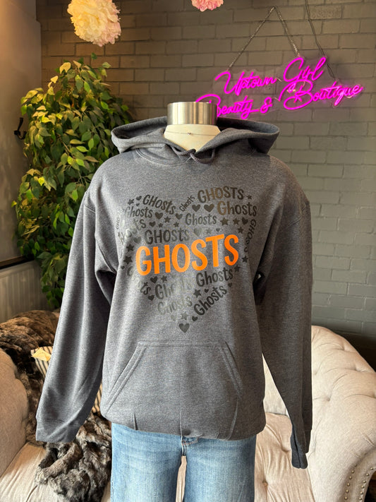 Kaukauna Ghost Heart Hoodie - Charcoal