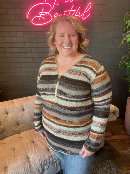 Mary Zip Neck Sweater