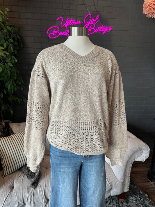 Sarah Eyelet Sweater