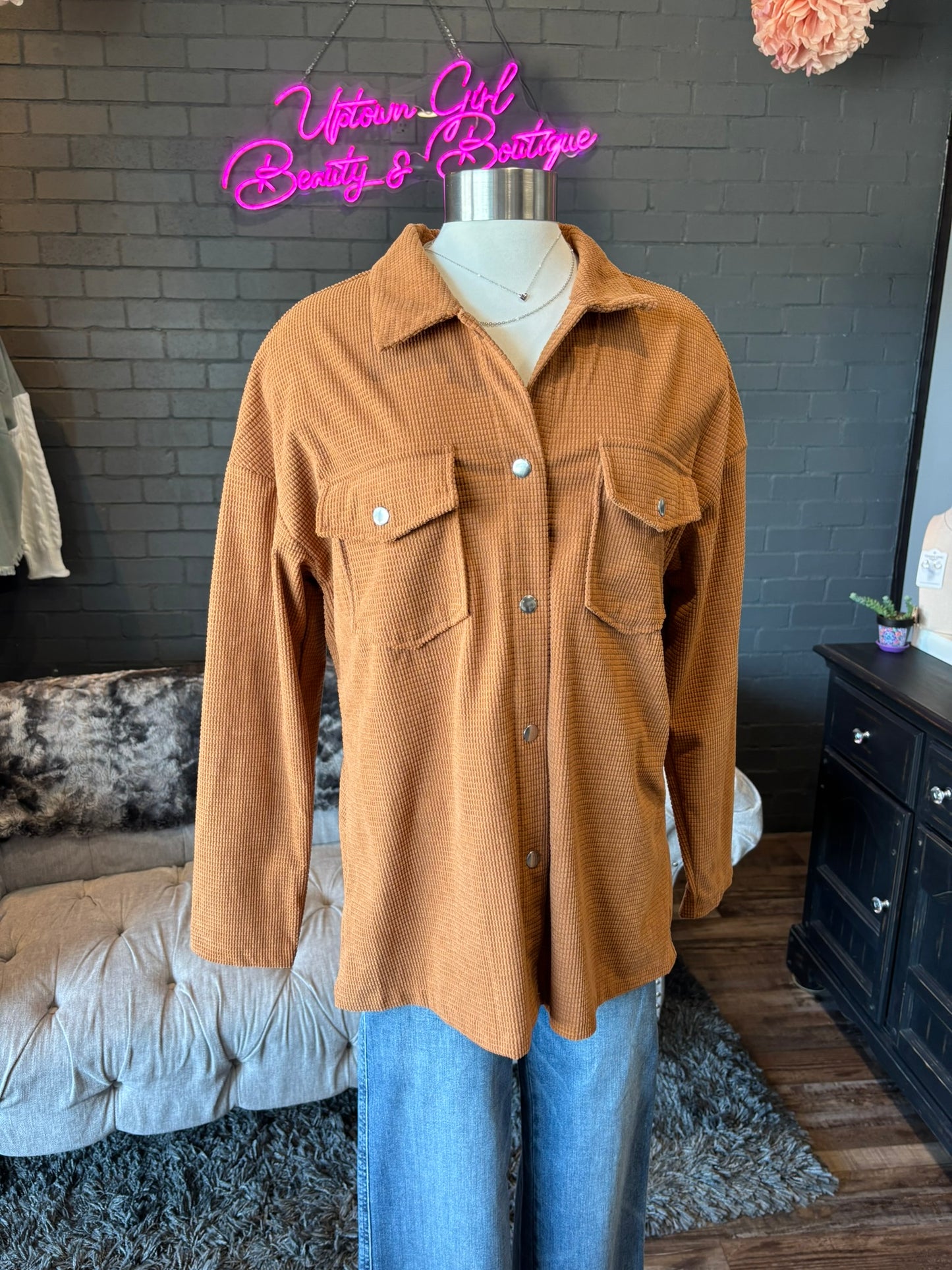 Audra Textured Shacket