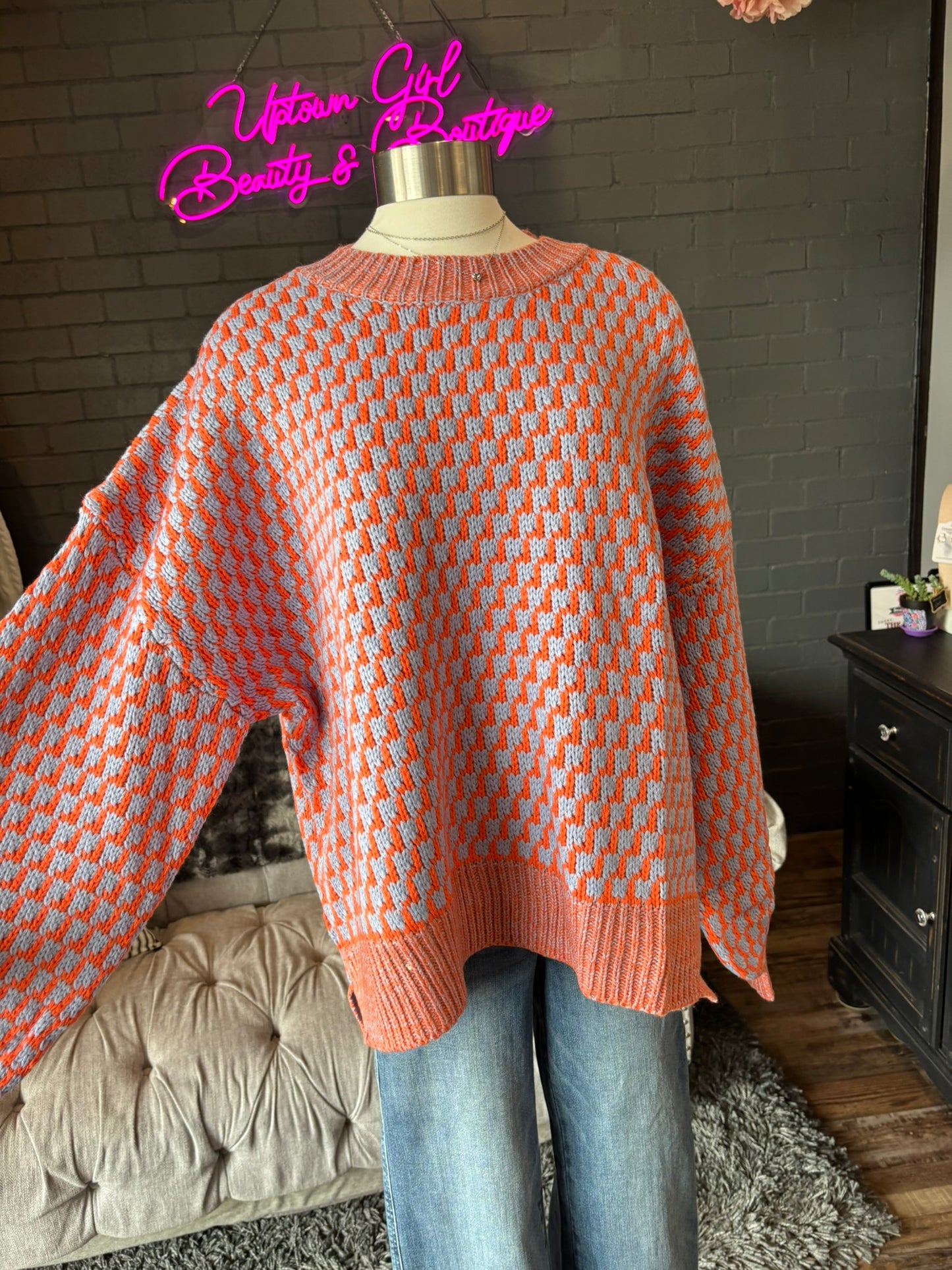 Juliet Houndstooth Sweater