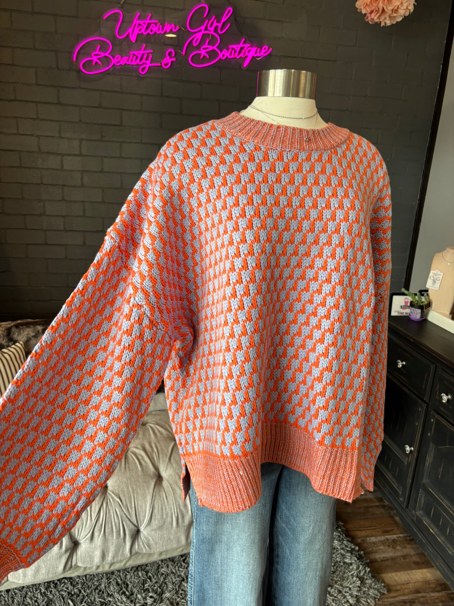 Juliet Houndstooth Sweater