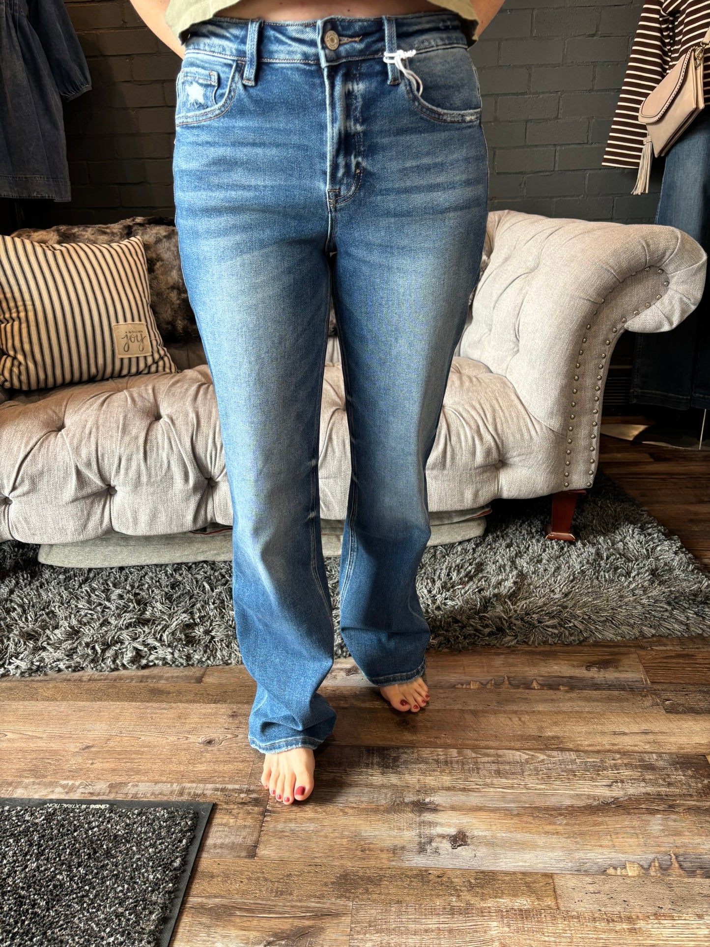 Delia Slim Wide Leg Jeans