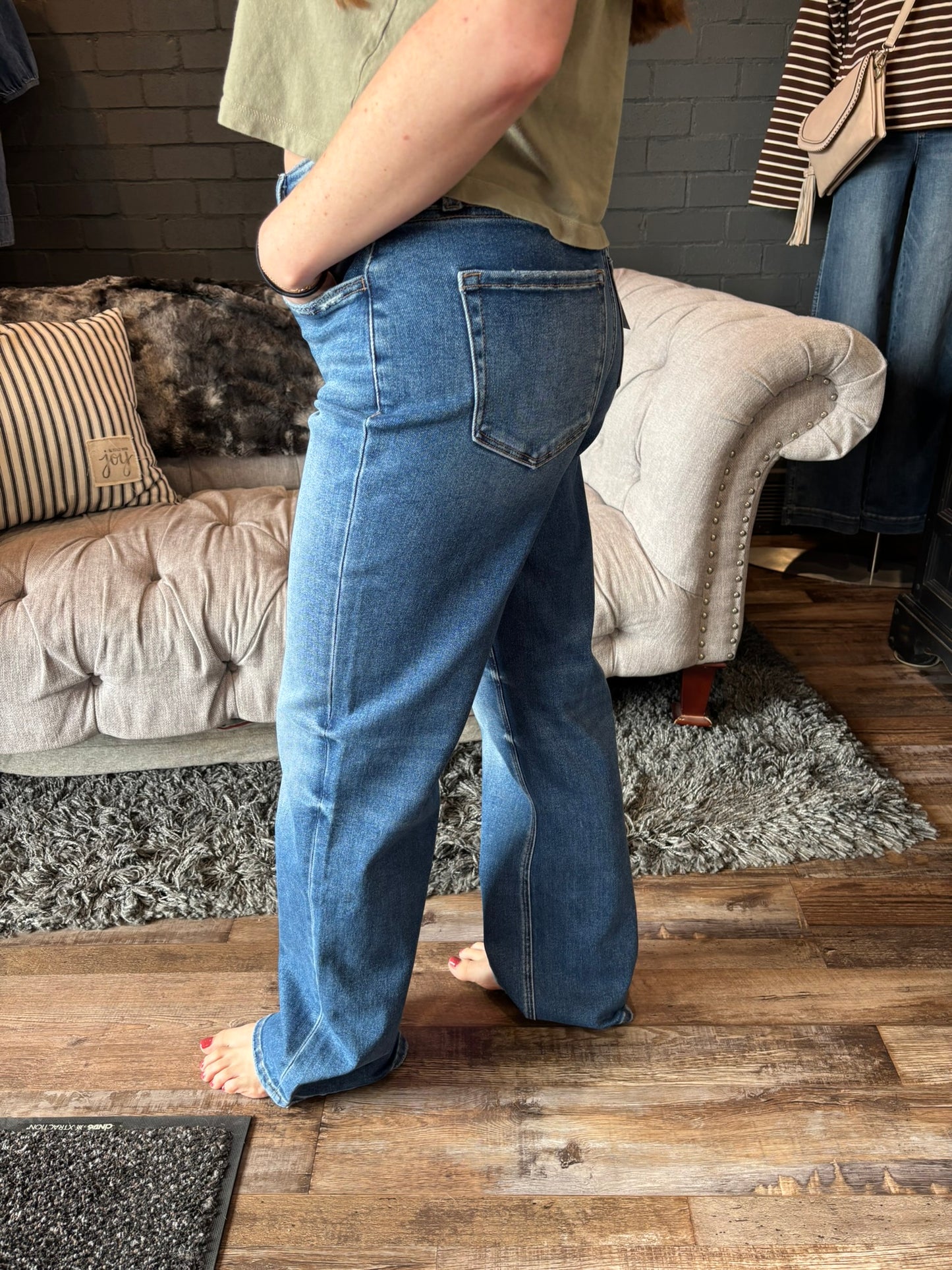 Delia Slim Wide Leg Jeans