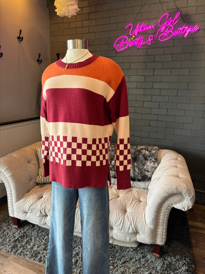 Ruby Checkboard Sweater