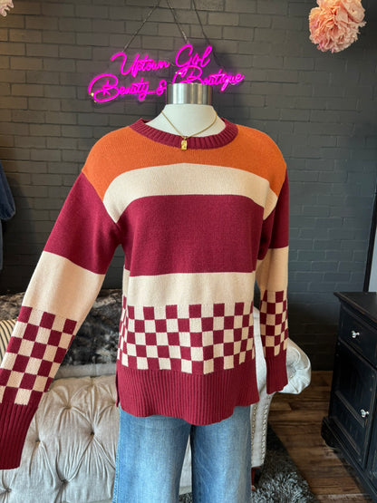 Ruby Checkboard Sweater