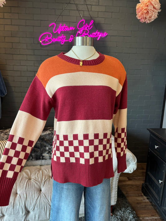 Ruby Checkboard Sweater