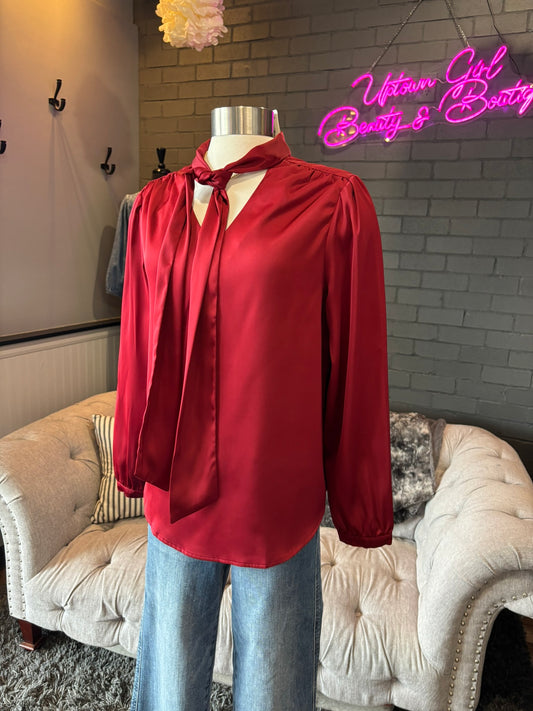 Bailey Satin Tie Top