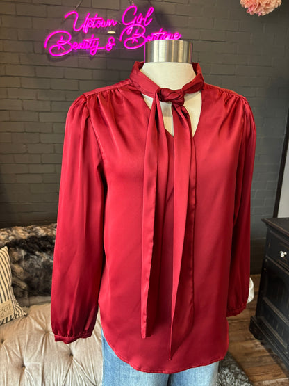 Bailey Satin Tie Top