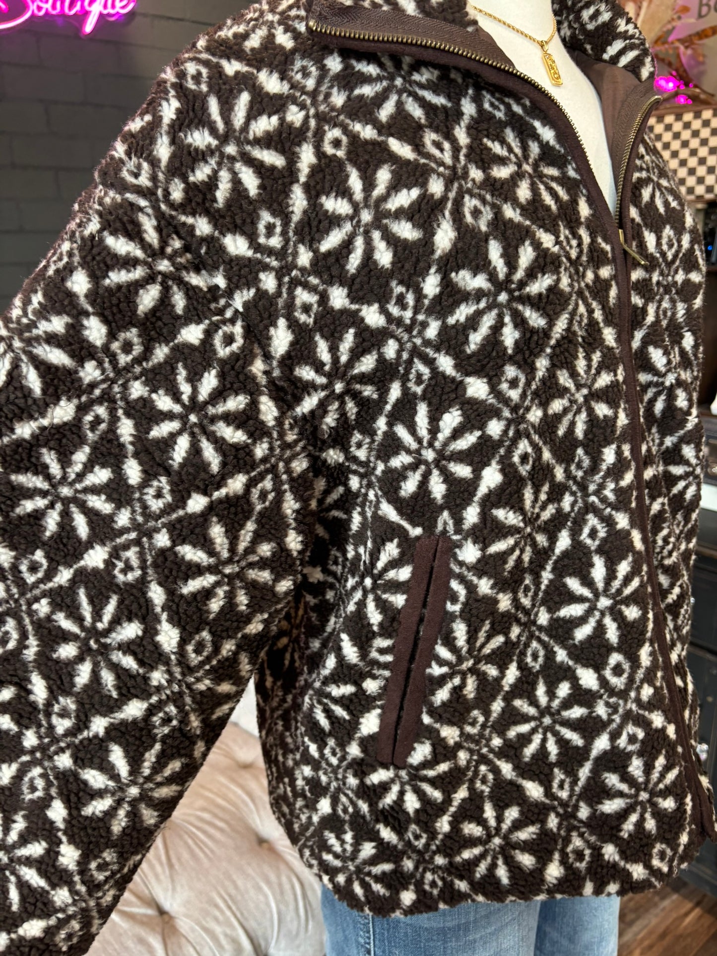 Aspen Snowflake Sherpa Jacket