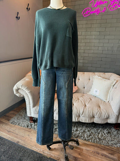 Xena Knit Pocket Sweater