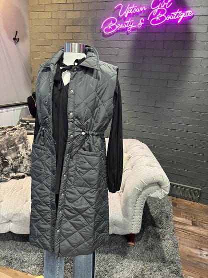 Wesley Puffer Vest - Charcoal