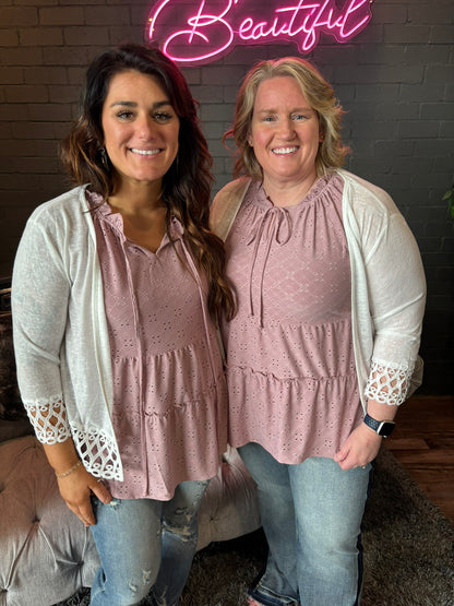 Lace Trim Cardigan