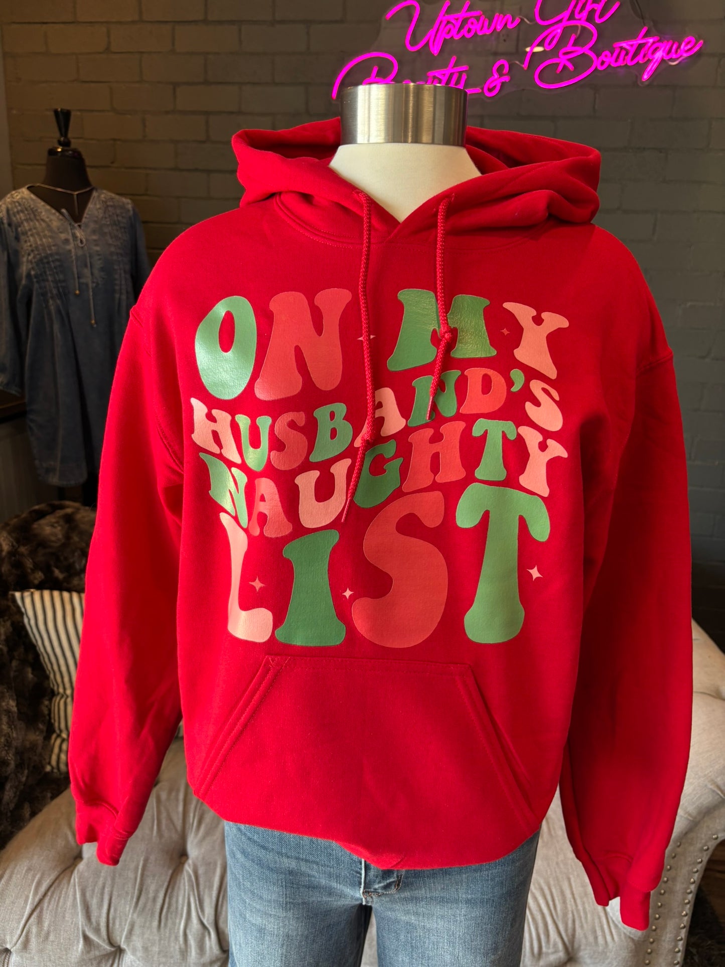On My Husband's Naughty List Hoodie
