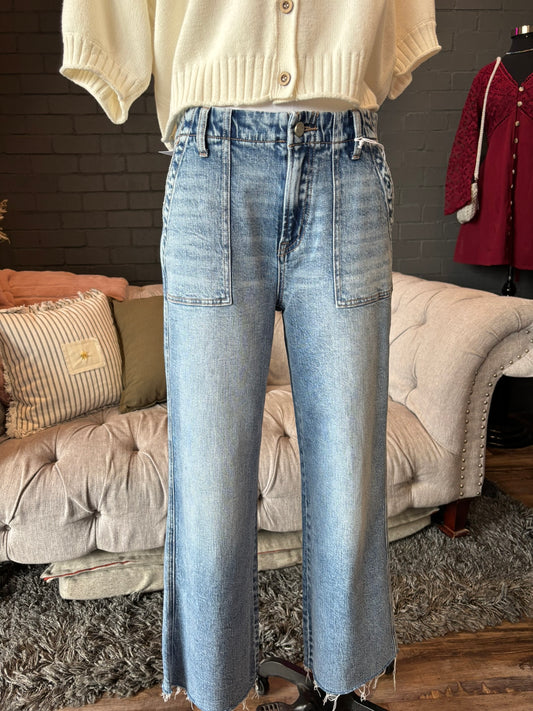 Finley Patch Pocket Straight Leg Jeans