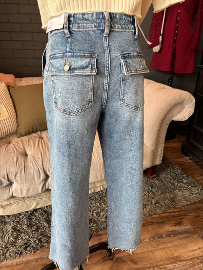Finley Patch Pocket Straight Leg Jeans