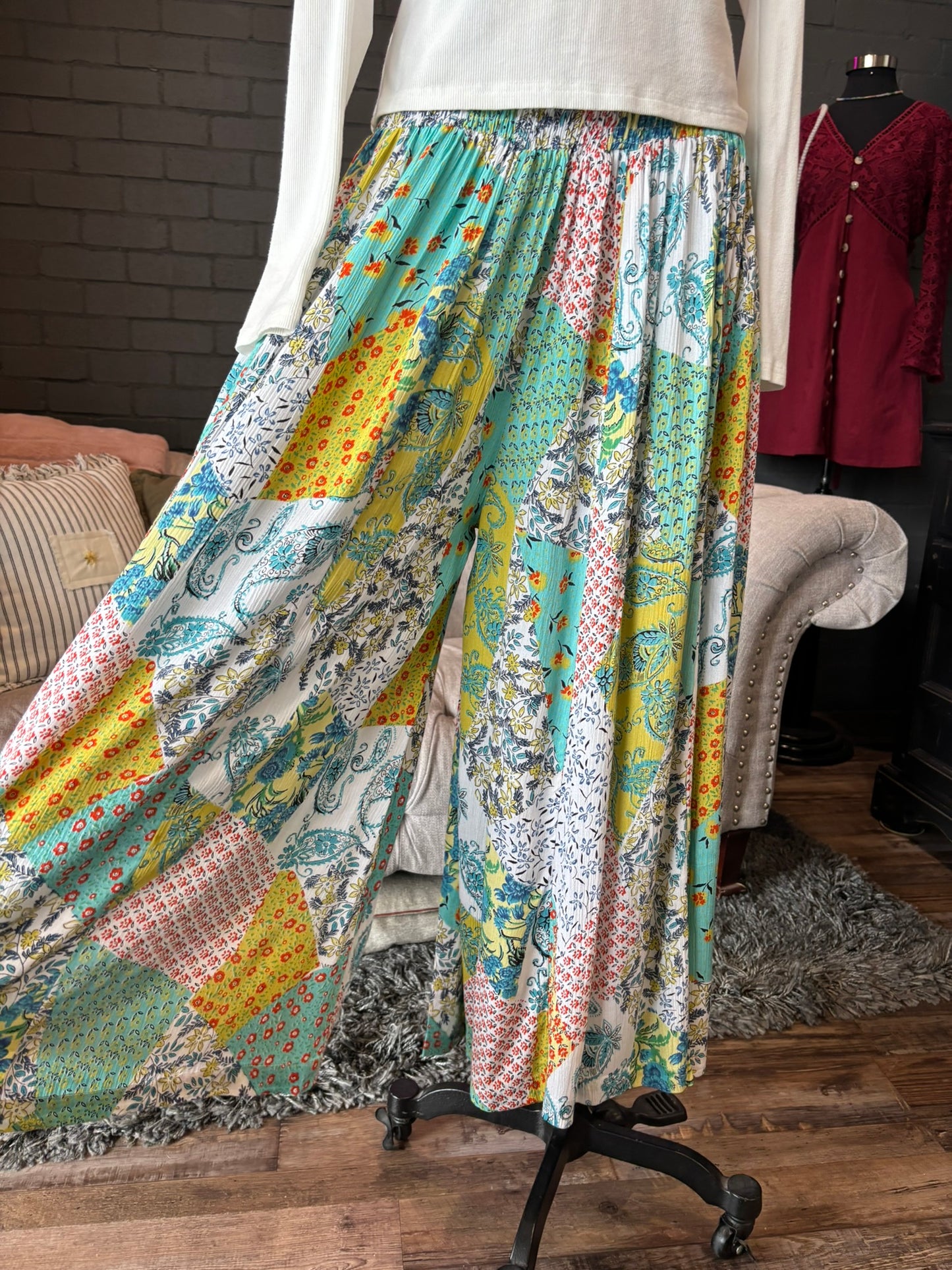 Mari Patch Print Pants