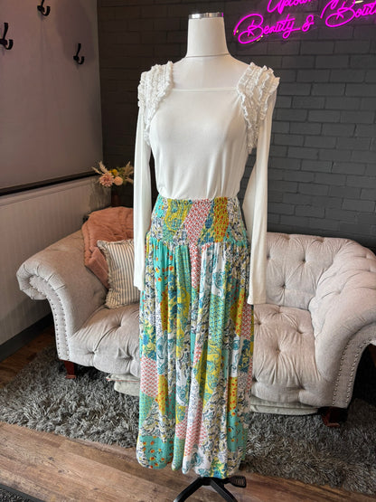 Mari Patch Print Pants