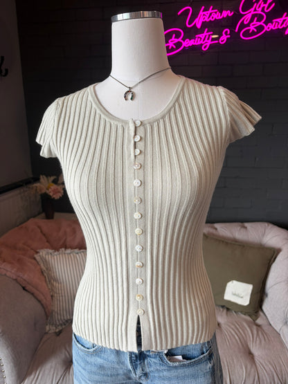 Theresa Ribbed Sweater Top