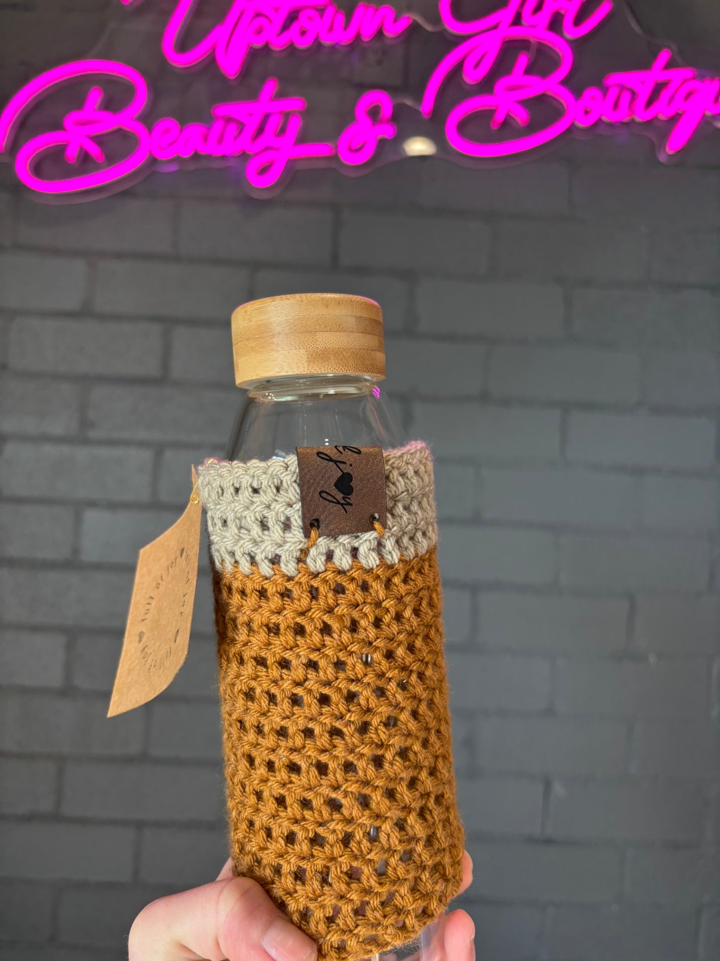 Tobacco/Sage 16 oz Glass Bottle Sleeve