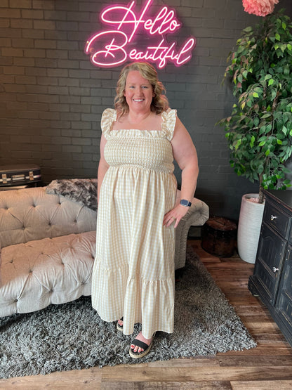 Ginger Gingham Maxi Dress