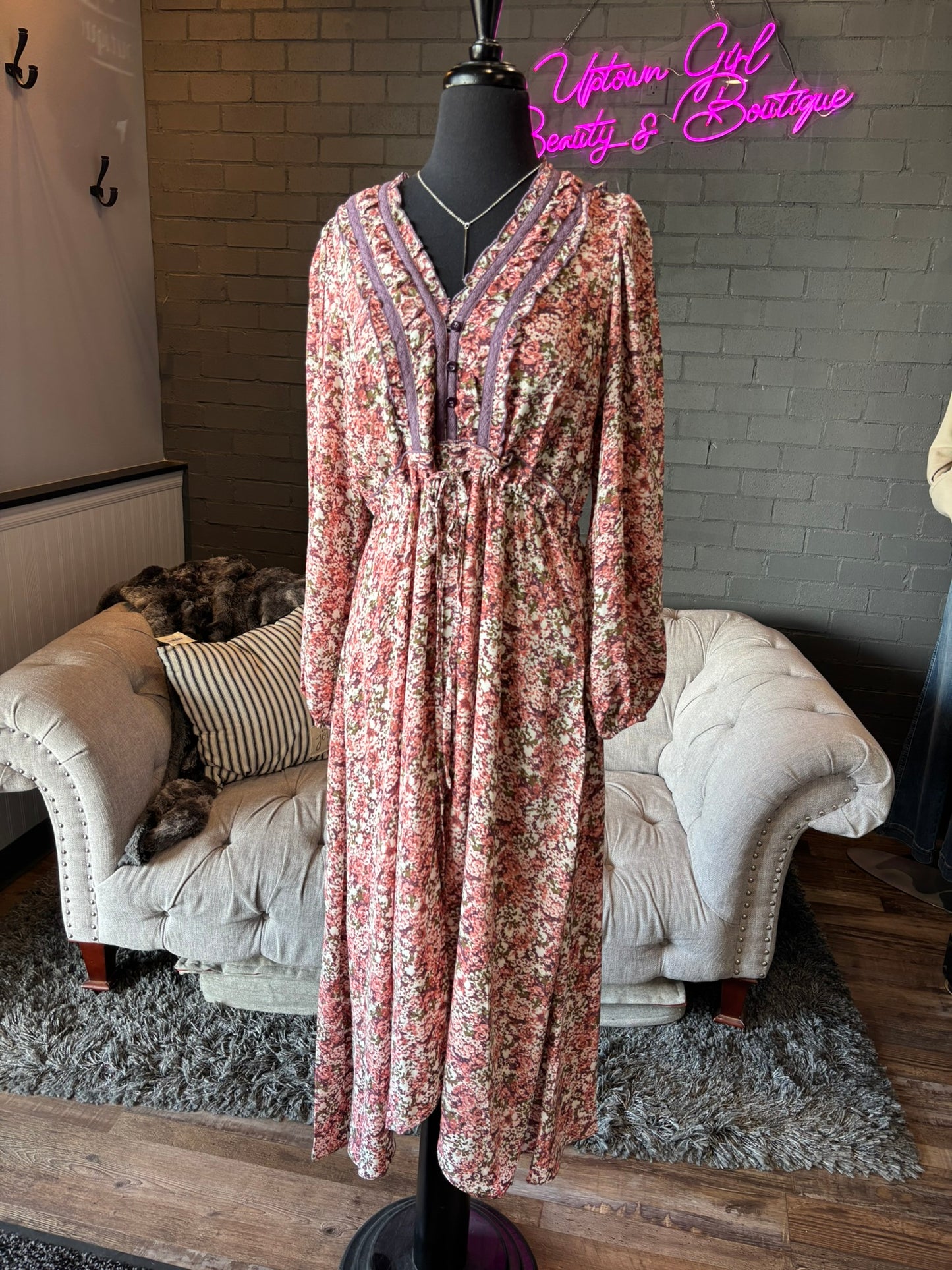 Jane Floral Midi Dress