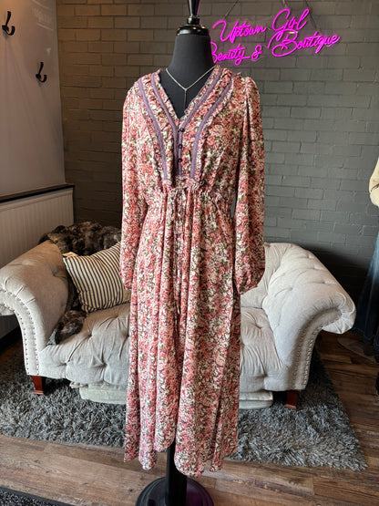 Jane Floral Midi Dress