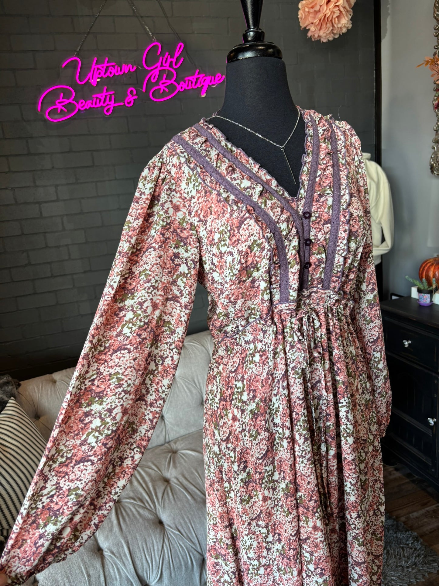 Jane Floral Midi Dress