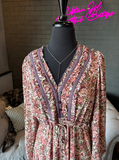 Jane Floral Midi Dress