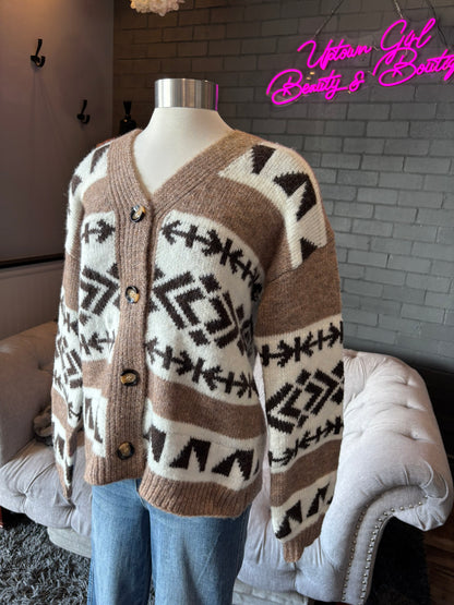 Anna Geometric Cardigan