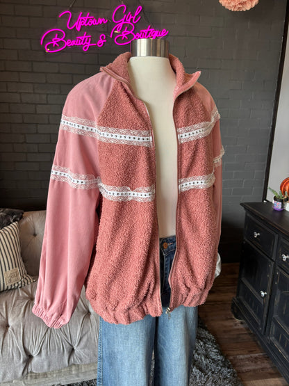 Rose Sherpa Jacket