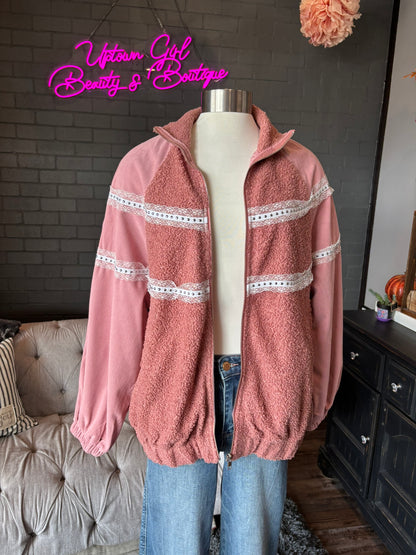 Rose Sherpa Jacket