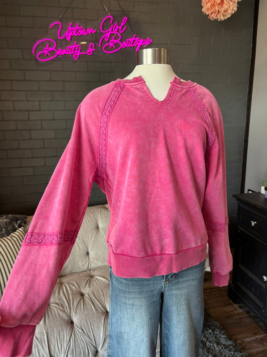 Jasmine Lace Patchwork Sweatshirt