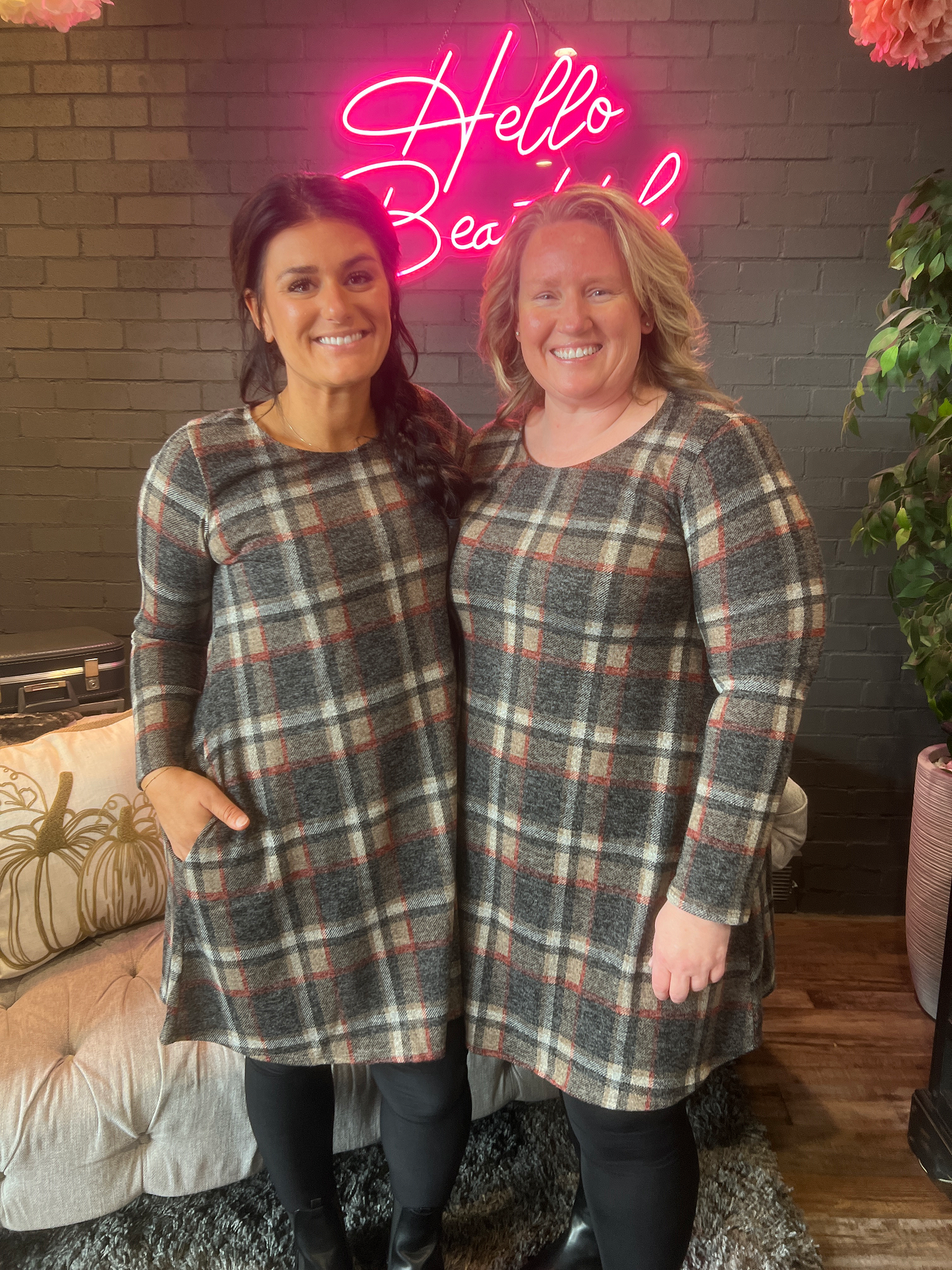 Glenn Plaid Sweater Dress