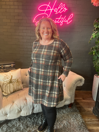 Glenn Plaid Sweater Dress