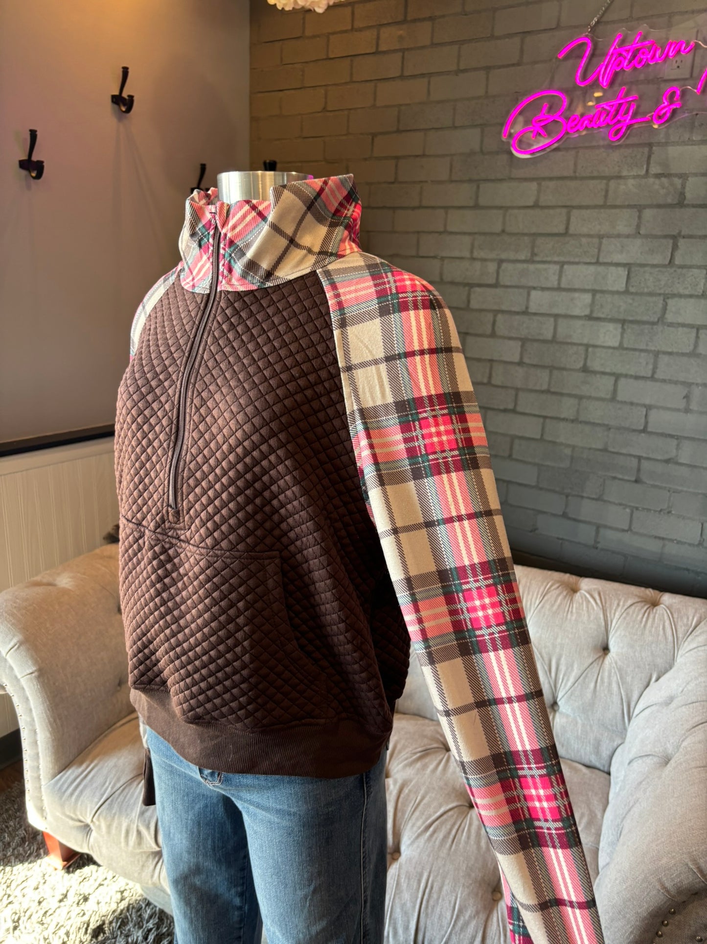 Elsie Plaid Sweatshirt