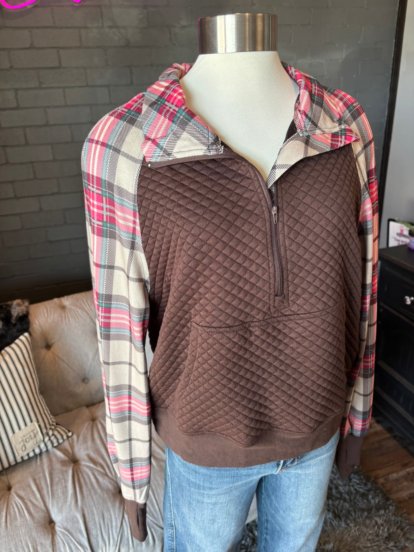 Elsie Plaid Sweatshirt