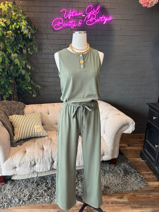 Vineyard Button Jumpsuit